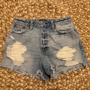 Abercrombie & Fitch Annie High Rise Jean Shorts | LC